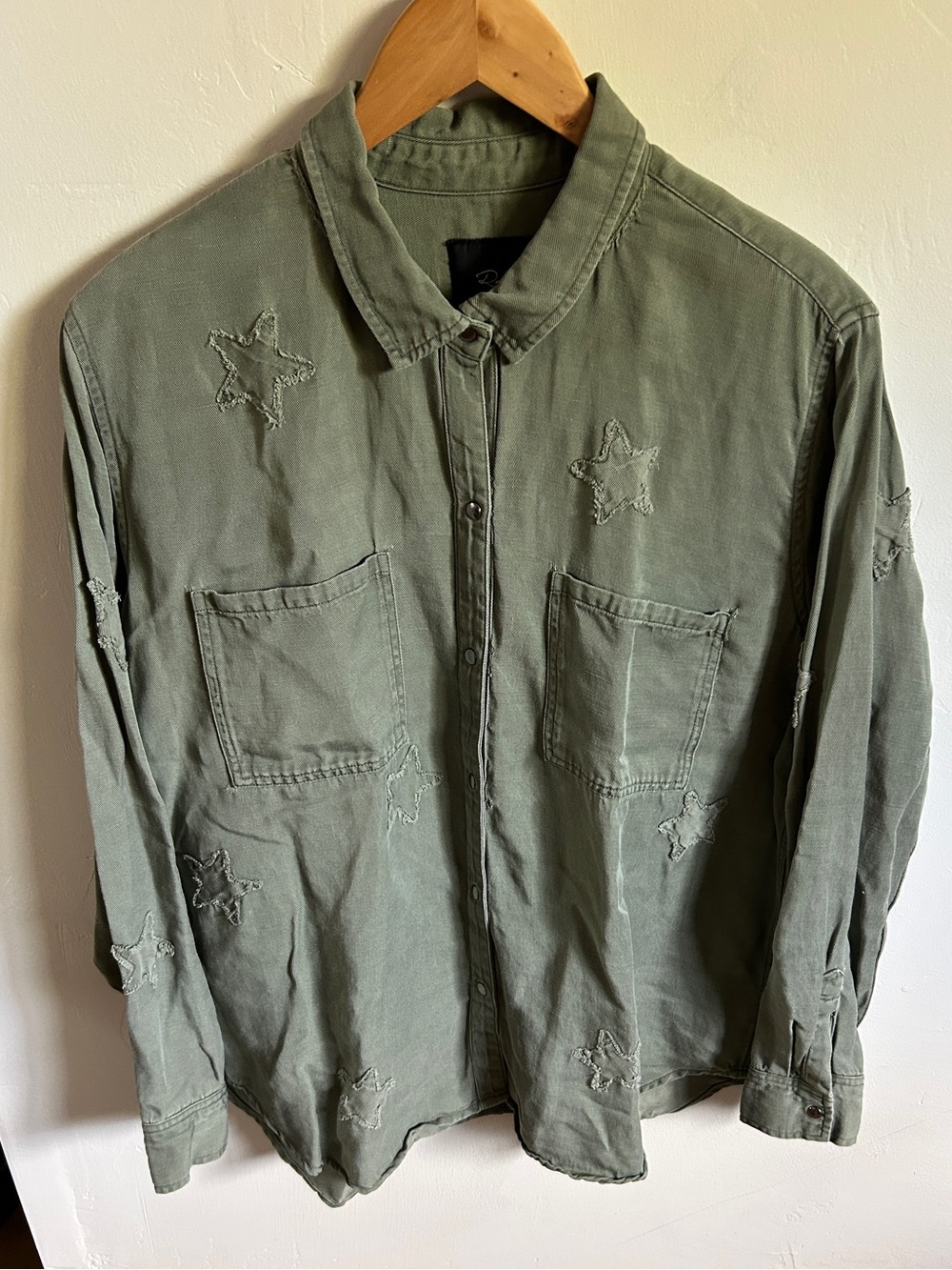 RAILS Marcel Sage Stars Embroidered Utility Button Down Shirt